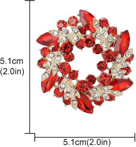 YOQUCOL Austrian Crystal Flower Brooch Pin for Women Cloth Jewelry Accessories in Saudi Arabia