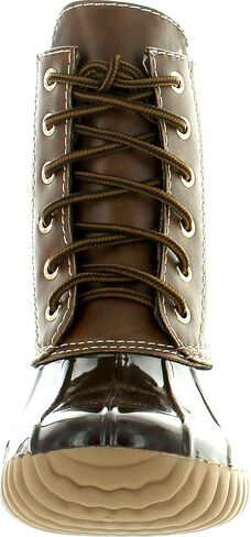 Axny Women's Lace Up two two Tine Combat Astrict Boots Rain Boots in Kuwait