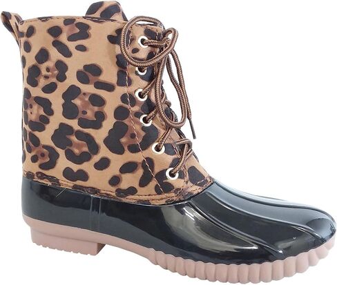 Axny Women's Lace Up two two Tine Combat Astrict Boots Rain Boots in Kuwait