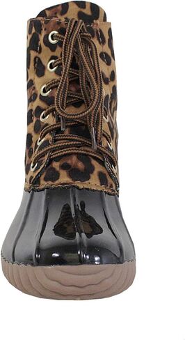 Axny Women's Lace Up two two Tine Combat Astrict Boots Rain Boots in Kuwait