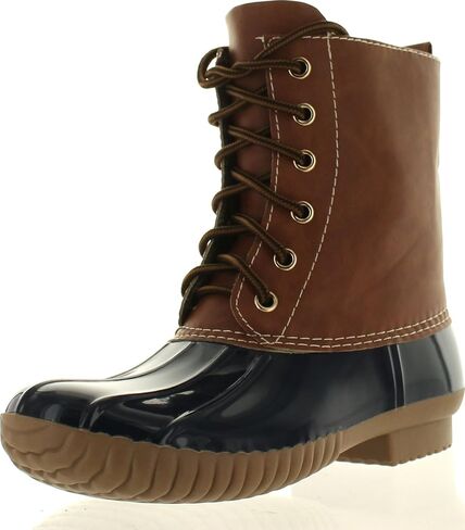 Axny Women's Lace Up two two Tine Combat Astrict Boots Rain Boots in Kuwait