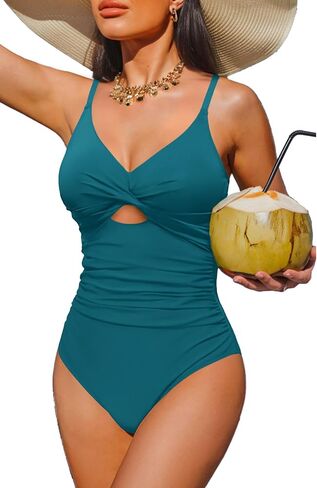 Tempt Me Women One Piece Swimsuit Tummy Control Bathing Suits Cutout V Neck Twist Front Swimwear in Saudi Arabia