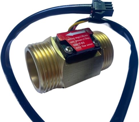 1PCS YF-B10 G1 1inch Water Diesel Brass DN25 Hall Effect Flow Sensor Meter Turbine Flowmeter 2-50L/min 7V-24V in Saudi Arabia