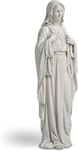 12" H Immaculate Heart of Mary Statue,Vrigin Mary Mother of Jesus Statue,Perfect Hand Made Catholic Figurine for Home Decor Catholic Gifts for Mom's Birthday in Saudi Arabia