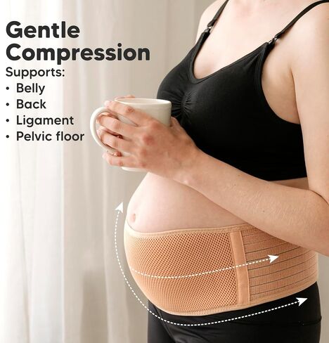 KeaBabies Maternity Belly Band and Nipple Butter - Soft & Breathable Pregnancy Belly Support Belt - 2oz Nursing Nipple Cream for Breastfeeding Moms in Saudi Arabia