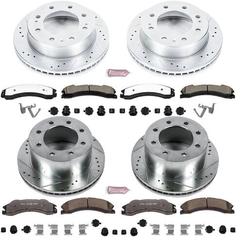 Power Stop K6260-36 Front and Rear Z36 Truck & Tow Brake Kit, Carbon Fiber Ceramic Brake Pads and Drilled/Slotted Brake Rotors in Saudi Arabia