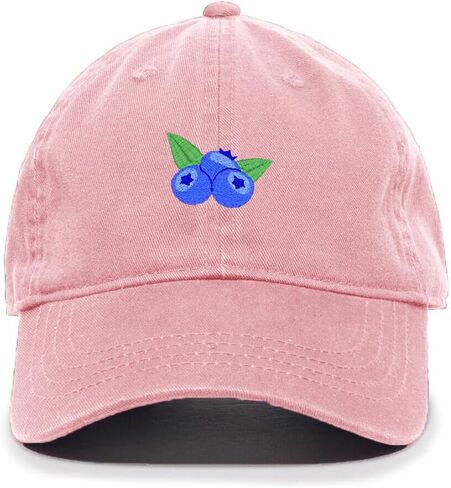 Blueberries Embroidered Baseball Cap Cotton Adjustable Dad Hat in Saudi Arabia