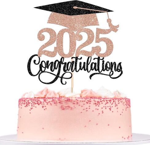 1 حزمة 2025 كعكة التخرج Topper Grad Grad Cap Diploma 2025 كبار الكعكة اختيار للتخرج المدرسي موضوع الحفلة كب كيك لوازم الأخضر الأسود in Saudi Arabia
