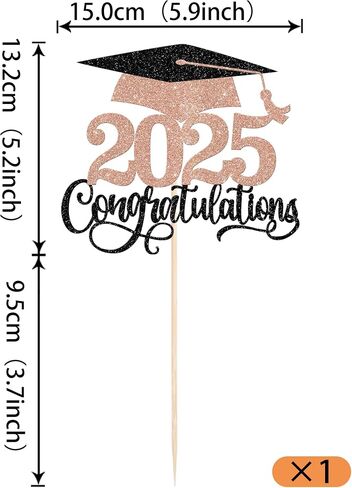 1 حزمة 2025 كعكة التخرج Topper Grad Grad Cap Diploma 2025 كبار الكعكة اختيار للتخرج المدرسي موضوع الحفلة كب كيك لوازم الأخضر الأسود in Saudi Arabia