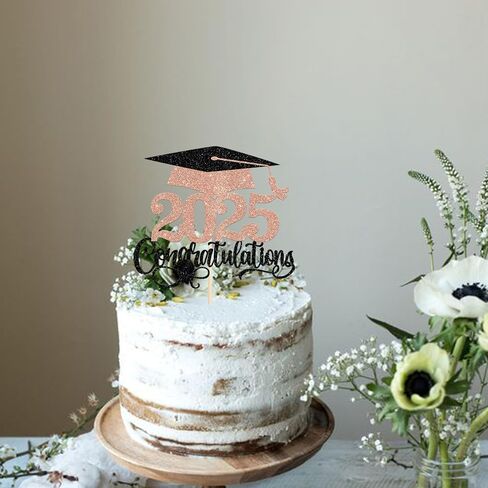 1 حزمة 2025 كعكة التخرج Topper Grad Grad Cap Diploma 2025 كبار الكعكة اختيار للتخرج المدرسي موضوع الحفلة كب كيك لوازم الأخضر الأسود in Saudi Arabia