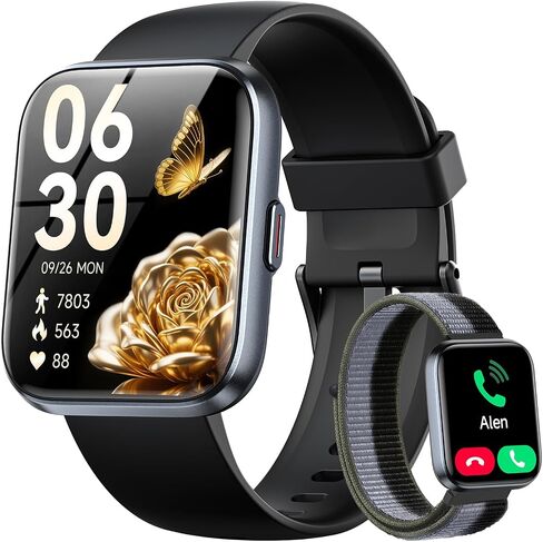 Smart Watches for Women Android & iPhone, Alexa Built-in, 1.8" Fitness Tracker with Answer/Make Calls, IP68 Waterproof Fitness Watch,Heart Rate, Sleep, SpO2 Monitor,Pedometer, Pink in Saudi Arabia