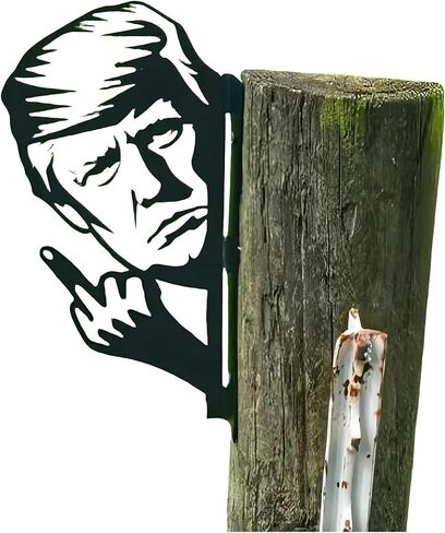 Peaking a Boo Flipping Off Bigfoot Animal Metal Sign Art Ornament, Animal Peeping Around Signs Corner Tree Garden Fence Farmhouse Outdoor Home Decoration (People) in Saudi Arabia