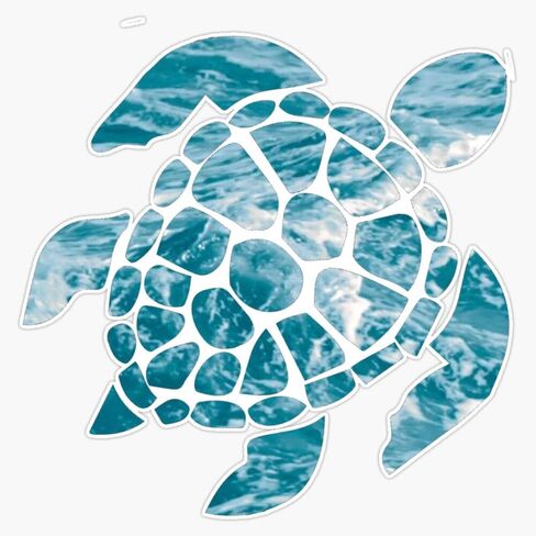 Ocean Sea Turtle Vinyl Sticker Waterproof Decal Laptop Wall Window Bumper Sticker 5" in Saudi Arabia