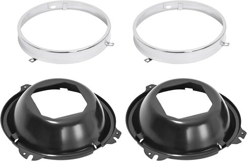 HECASA 8PCS مصباح الأمامي الأمامي+دلو المصباح الأمامي متوافق مع 1964-1970 CHEVROLET CHIVERLE/EL CAMINO و 1966-1969 PONTIAC LEMANS/TEMPEST و 1966-1970 PONTIAC GTO & 1958-1972 CHEVROLET IMPALA in Saudi Arabia