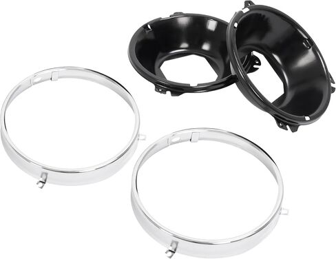 HECASA 8PCS مصباح الأمامي الأمامي+دلو المصباح الأمامي متوافق مع 1964-1970 CHEVROLET CHIVERLE/EL CAMINO و 1966-1969 PONTIAC LEMANS/TEMPEST و 1966-1970 PONTIAC GTO & 1958-1972 CHEVROLET IMPALA in Saudi Arabia