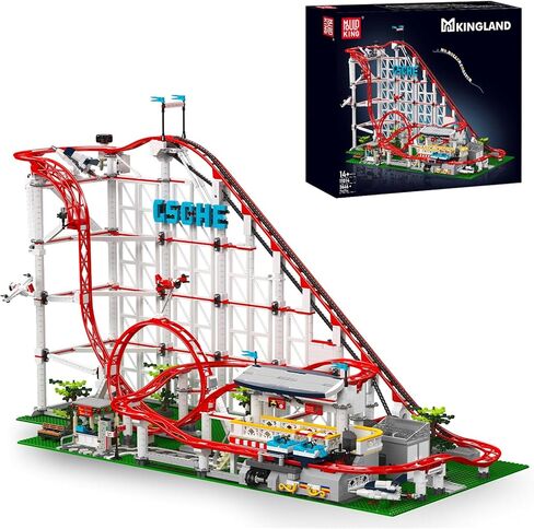 Mould King Roller Coaster Building Set, Large Amusement Park Coaster Model Kit with Motors, Creative Gift for Adults, Engineering STEM Toy for Boys, Girls and Kids (3646 PCS) in Saudi Arabia