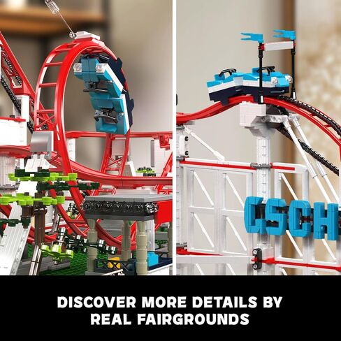 Mould King Roller Coaster Building Set, Large Amusement Park Coaster Model Kit with Motors, Creative Gift for Adults, Engineering STEM Toy for Boys, Girls and Kids (3646 PCS) in Saudi Arabia