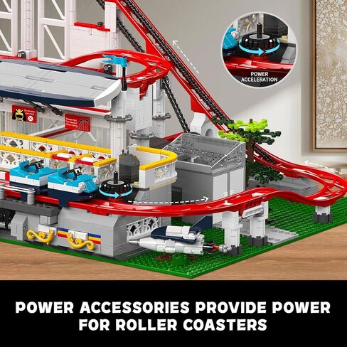 Mould King Roller Coaster Building Set, Large Amusement Park Coaster Model Kit with Motors, Creative Gift for Adults, Engineering STEM Toy for Boys, Girls and Kids (3646 PCS) in Saudi Arabia