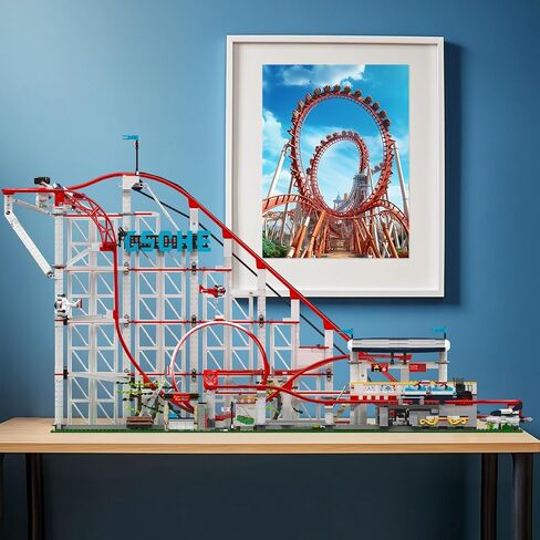 Mould King Roller Coaster Building Set, Large Amusement Park Coaster Model Kit with Motors, Creative Gift for Adults, Engineering STEM Toy for Boys, Girls and Kids (3646 PCS) in Saudi Arabia