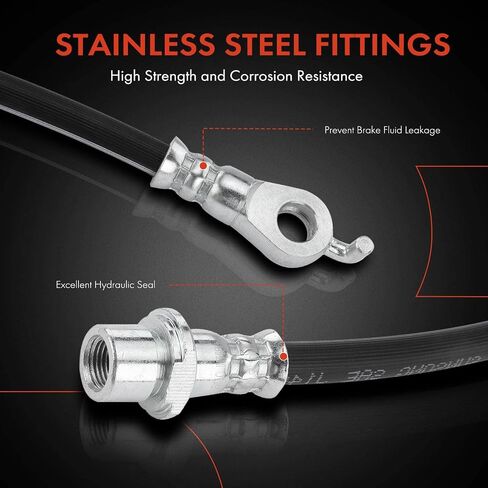 A-Premium Front Driver Brake Hose hose متوافق مع نماذج Toyota و Lexus-Highlander 2008-2019 ، Venza 2009-2016 ، RX350 RX450H 2010-2014 2019-استبدل# 90947A2034 in Kuwait