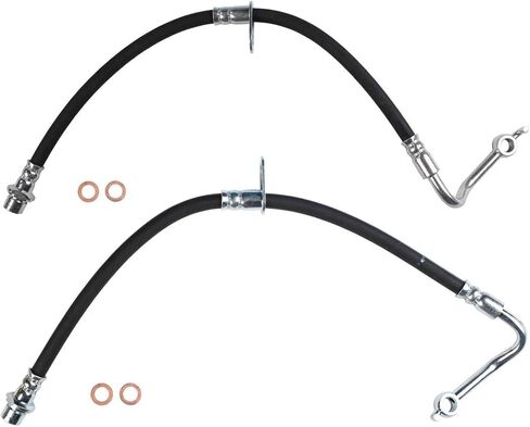 2PCS Front Brake Line Brake Hydraulic Hose Liner Brake Fits Toyota Tacoma 2005 2006 2007 2008 2009 2010 2011 2012 2013 2014 2015 in Saudi Arabia