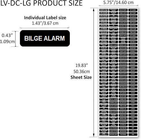 lettversions 160 pcs استبدال تنسيق كبير للبحر الأزرق البحري الممتد AC DC لوحات البطارية الدليل التبديل تسميات السيارة شاحنة RV Camper 8030 8031 ​​8067 8067 French (Français) in Saudi Arabia