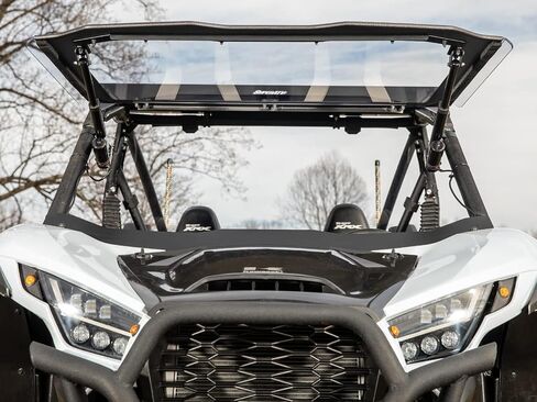 SuperATV MaxDrive Power Flip Windshield Compatible With Kawasaki Teryx KRX 1000: 2020+, Kawasaki Teryx KRX 4 1000: 2023+, 1/4" Polycarbonate 250x Stronger than Glass in Saudi Arabia