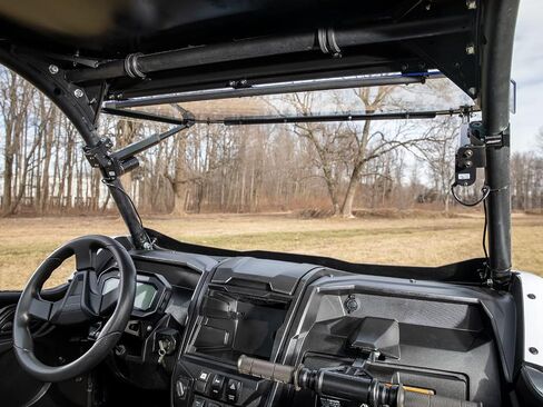 SuperATV MaxDrive Power Flip Windshield Compatible With Kawasaki Teryx KRX 1000: 2020+, Kawasaki Teryx KRX 4 1000: 2023+, 1/4" Polycarbonate 250x Stronger than Glass in Saudi Arabia