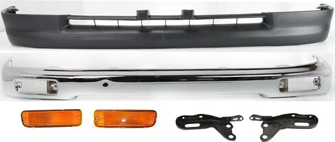 طقم المصد المرآب من Toyota Tacoma DLX 1995-1997 Front RWD Chrome Steel Fleetside يستبدل # 5210104060 to1002154 52011AD010 TO1067115 52012AD010 TO106115 8151035100 إلى 253119 in Saudi Arabia