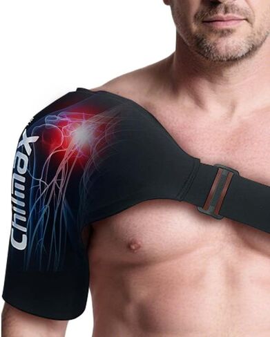 Shoulder Ice Pack Wrap Rotator Cuff & Arm,Reusable Gel Hot Cold Therapy Compression,Instant Relieve Shoulder Periarthritis Pain,Fatigue, Sports injury, Best Surgery Recovery Gift (Large Black) in Kuwait