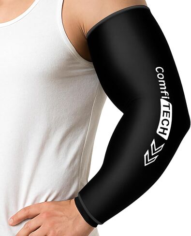 ComfiTECH Full Arm Ice Pack Wrap for Pitchers, Prolong Flexible Ice Sleeve for Tennis Elbow, Forearm, Wrist Discomforts, Golfers Arm, Shin Splints, Cold Pack for Throwing Recovery, Large in Kuwait