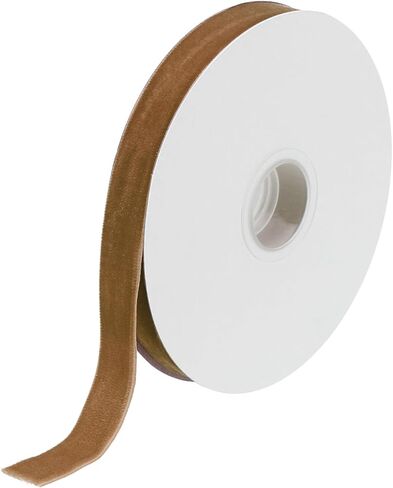 MECCANIXITY Velvet Ribbon 1 1/2 Inch x 25 Yard Single Face Spool Silky Velvet Fabric for Bouquets DIY Crafts Gift Wrapping Wedding Party Light Yellow in Saudi Arabia