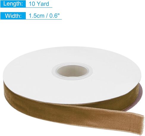 MECCANIXITY Velvet Ribbon 1 1/2 Inch x 25 Yard Single Face Spool Silky Velvet Fabric for Bouquets DIY Crafts Gift Wrapping Wedding Party Light Yellow in Saudi Arabia