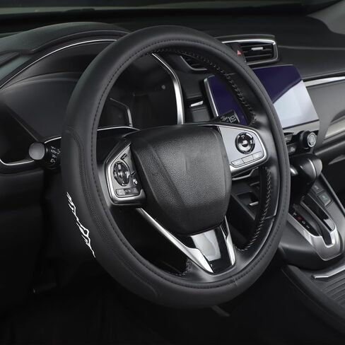 Premium Leather Steering Wheel Cover Compatible with Mountain Range Mountain Mountains Climbing Hiking Explore Adventure,Non-Slip, Breathable 15-16.5 inch in Kuwait