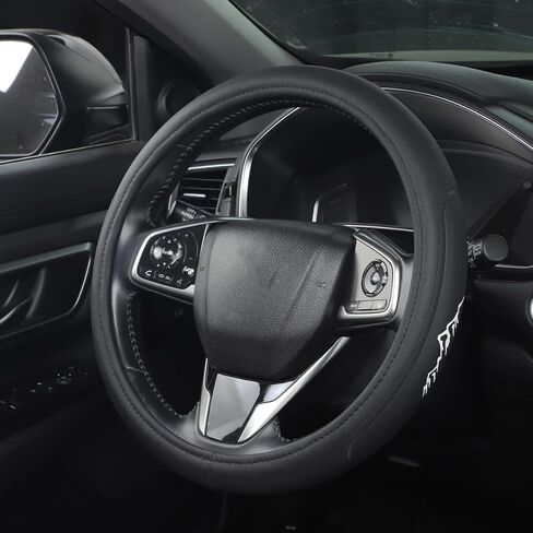 Premium Leather Steering Wheel Cover Compatible with Mountain Range Mountain Mountains Climbing Hiking Explore Adventure,Non-Slip, Breathable 15-16.5 inch in Kuwait