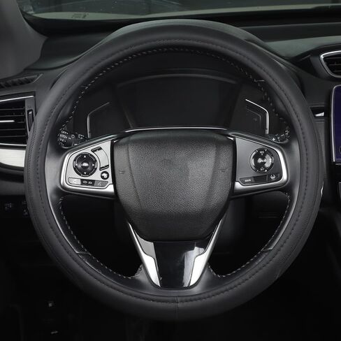 Premium Leather Steering Wheel Cover Compatible with Mountain Range Mountain Mountains Climbing Hiking Explore Adventure,Non-Slip, Breathable 15-16.5 inch in Kuwait