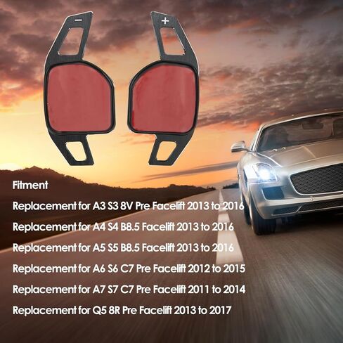 مجاذيف Keenso Steering Wheel Shift Paddles ، امتداد مُجدّة سبائك الألومنيوم لـ 8V S4 S5 B8.5 S6 S7 C7 2013 2016 (Silver) in Kuwait