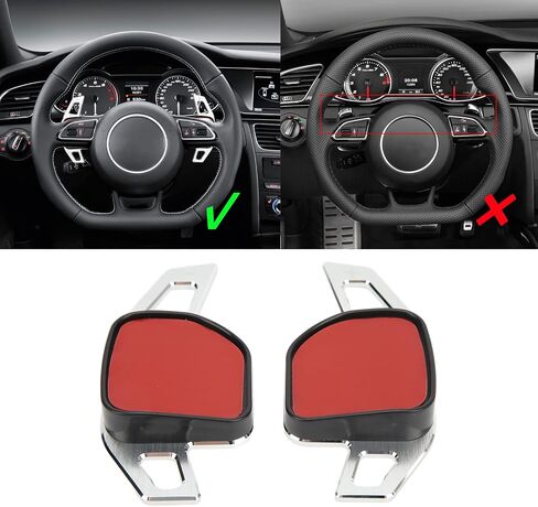 مجاذيف Keenso Steering Wheel Shift Paddles ، امتداد مُجدّة سبائك الألومنيوم لـ 8V S4 S5 B8.5 S6 S7 C7 2013 2016 (Silver) in Kuwait