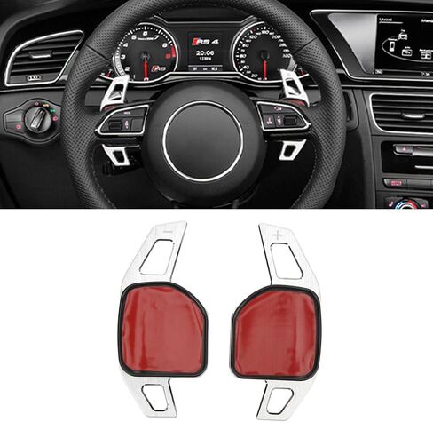 مجاذيف Keenso Steering Wheel Shift Paddles ، امتداد مُجدّة سبائك الألومنيوم لـ 8V S4 S5 B8.5 S6 S7 C7 2013 2016 (Silver) in Kuwait