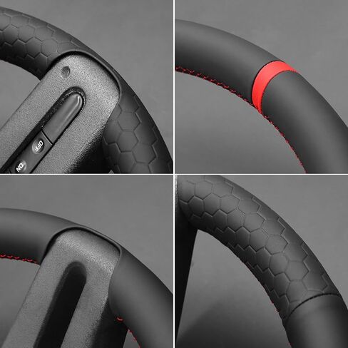 MEWANT Steering Wheel Cover for Ford Mustang 2005-2012 Hand-Stitched Steering Wheel Wrap in Saudi Arabia