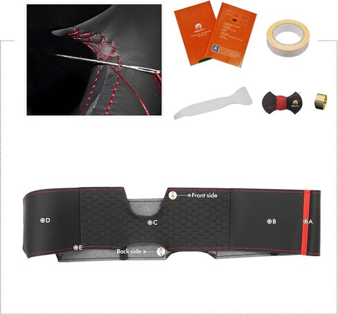 MEWANT Steering Wheel Cover for Ford Mustang 2005-2012 Hand-Stitched Steering Wheel Wrap in Saudi Arabia