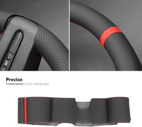 MEWANT Steering Wheel Cover for Ford Mustang 2005-2012 Hand-Stitched Steering Wheel Wrap in Kuwait