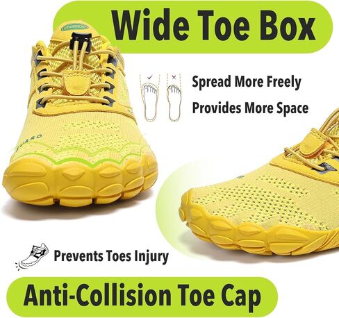 Saguaro Womens Mens Barefoot Shoes Minimalist Trail Runner Wide Toe Box Zero Drop Outdoor Cross Shoe in Kuwait