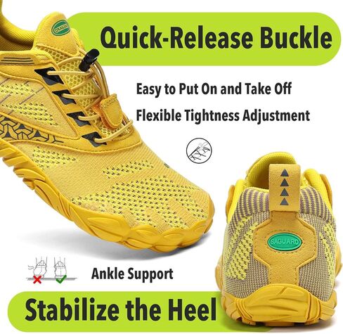 Saguaro Womens Mens Barefoot Shoes Minimalist Trail Runner Wide Toe Box Zero Drop Outdoor Cross Shoe in Kuwait