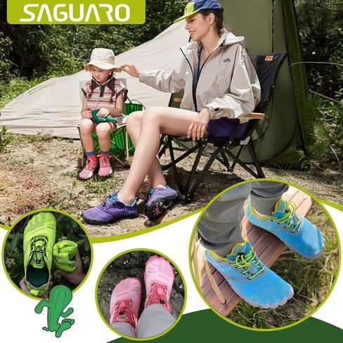 Saguaro Womens Mens Barefoot Shoes Minimalist Trail Runner Wide Toe Box Zero Drop Outdoor Cross Shoe in Kuwait