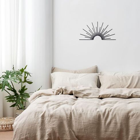 Sunburst Metal Wall Art Sculpture – Metal Minimalist Design Wall Decor for Indoor/Outdoor Minimalist Décor for Bathroom, Living Room & Garden (Gold) in Kuwait