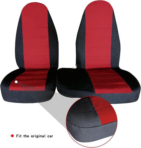COVERS COTTON CENTER بدون وحدة تحكم ملائمة لعام 1998 1999 2000 2001 2002 2003 FORD RANGER 60/40 Highback Truck (Black & Red) in Saudi Arabia