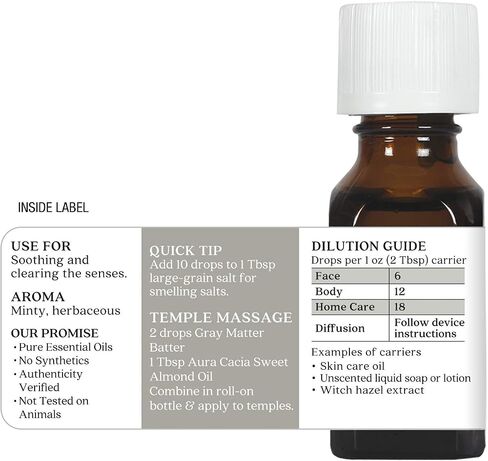 Essential Solutions Gray Matter Batter Aura Cacia 0.5 oz Liquid in Saudi Arabia