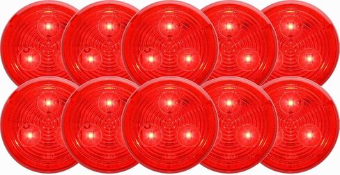 10 Pack Optronics 2 1/2 "Round Red 3 Diode LED Marker Light Mcl57rb in Saudi Arabia