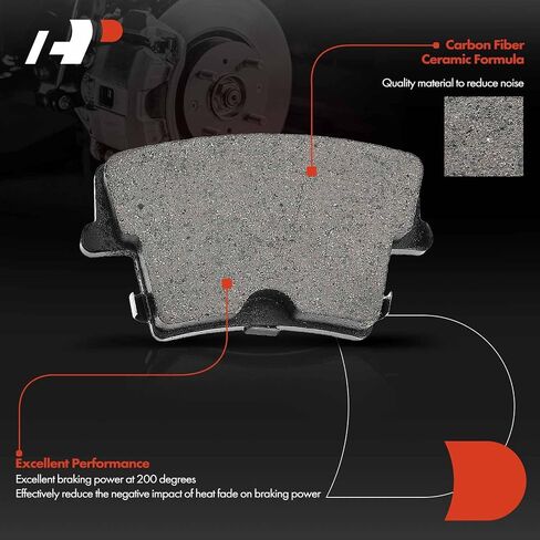 A-Premium 12.60 in (320 mm) Rear Solid Disc Brake Rotors + Ceramic Pads Kit Compatible with Select Chrysler and Dodge Models - 300 05-20, Challenger 09-20, Charger 06-20, Magnum 05-08, 6-PC Set in Saudi Arabia